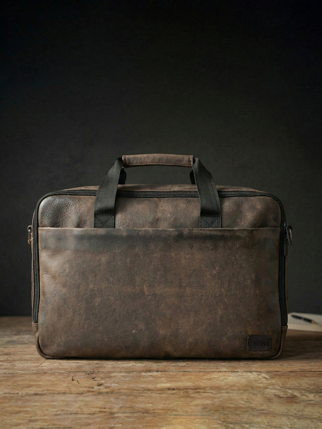 CRONE BERLIN Weekender aus Leder – Elephant, Detailansicht