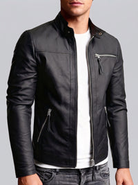Matt Schwarz / Silber Zipper