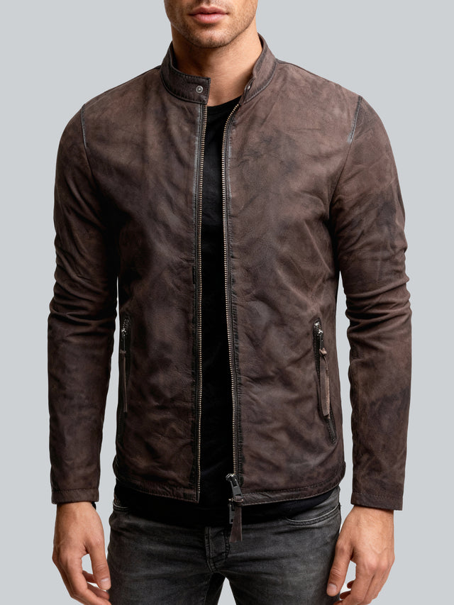 CRONE NOA Lederjacke Herren, Seitenansicht