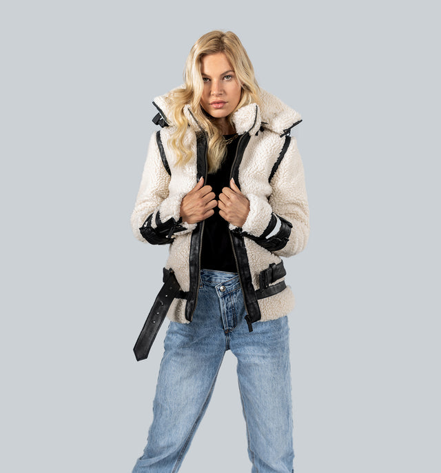 CRONE SNOWIN Jacke Damen – Weiß, Vorderansicht