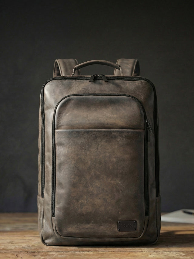 CRONE TOKYO Lederrucksack – Elephant, Detailansicht